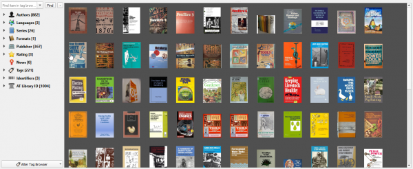 AT Library viewed through its included eReader Software